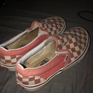 Red slip-on Vans